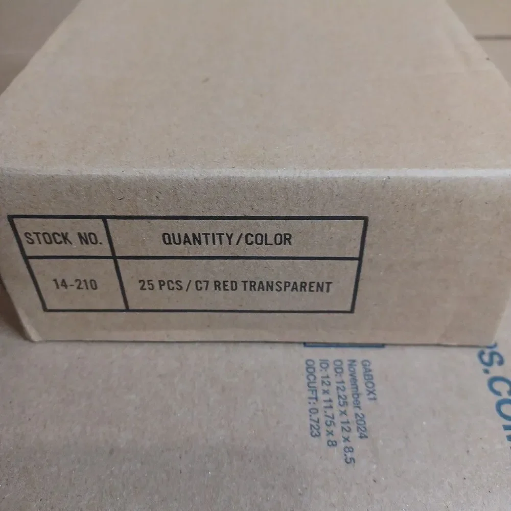 C7 5W RED Box of 25 Replacement Bulbs Transparent 130v NOS Light Show Outdoor